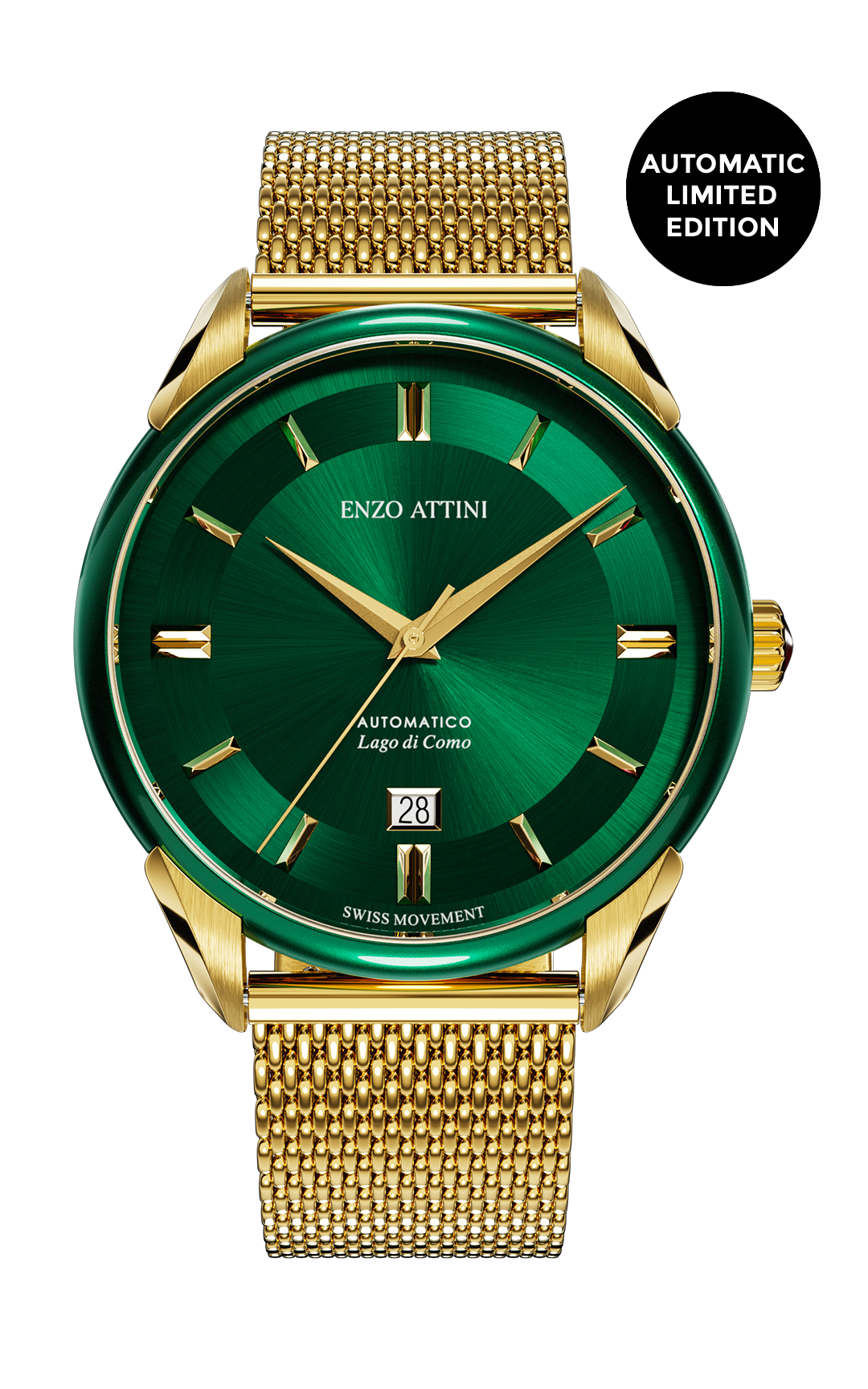 Lago di Como Automatic  - Mesh Strap / Swiss Movement