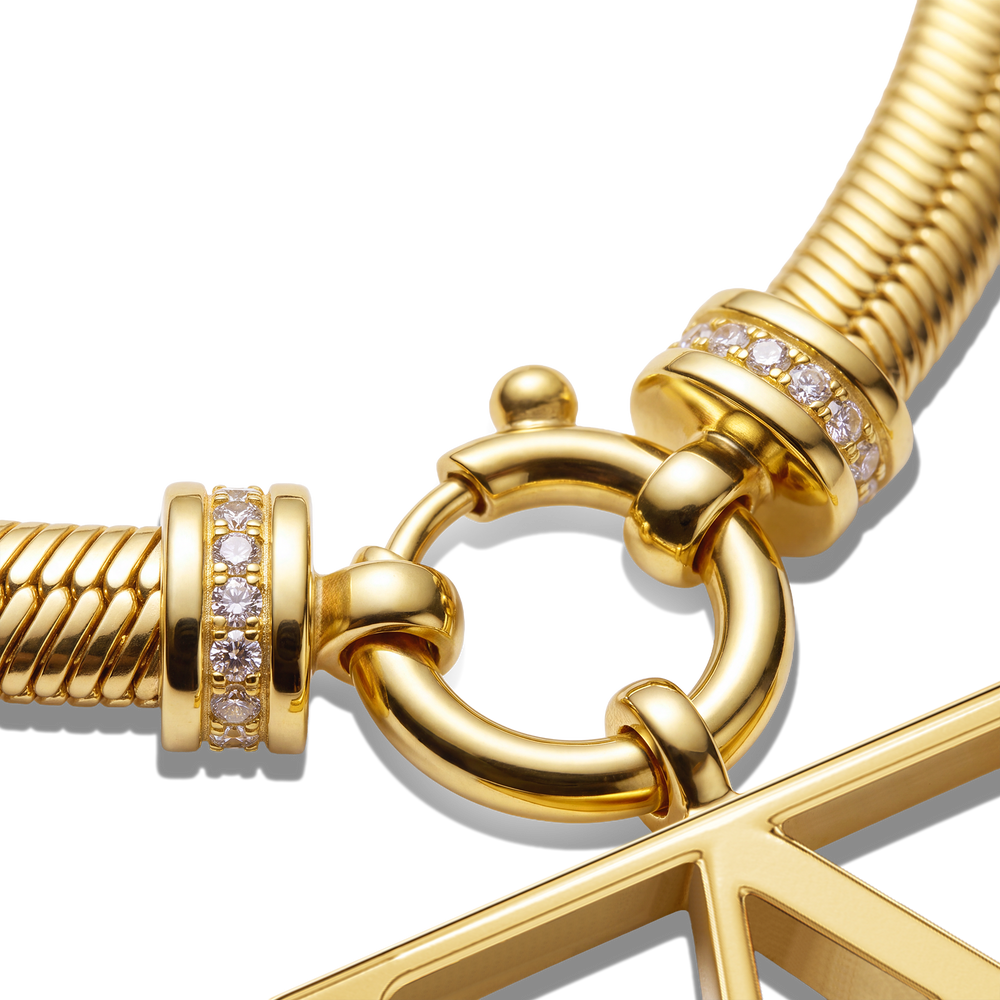 Monogram Snake Chain Necklace.