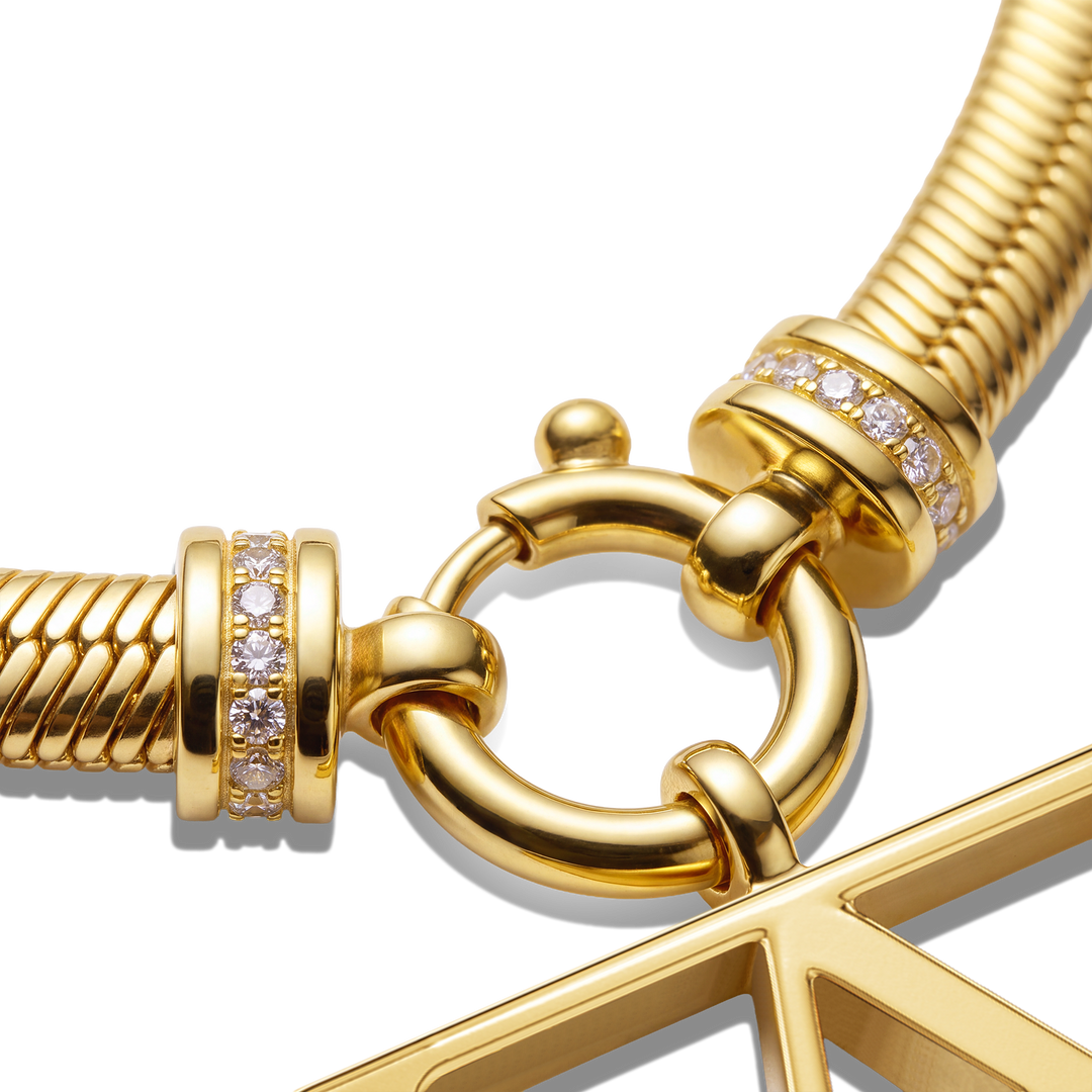 Monogram Snake Chain Necklace.