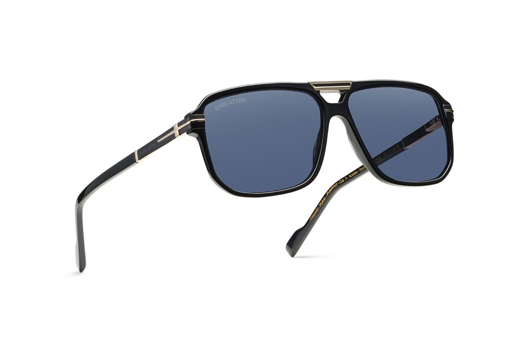 Val d'Orcia/ Black & Gold Color + Dark Black Lens.