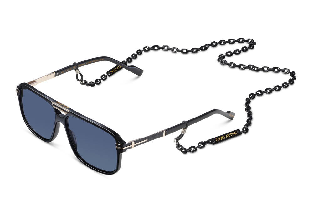 Val d'Orcia/ Black & Gold Color + Dark Black Lens.