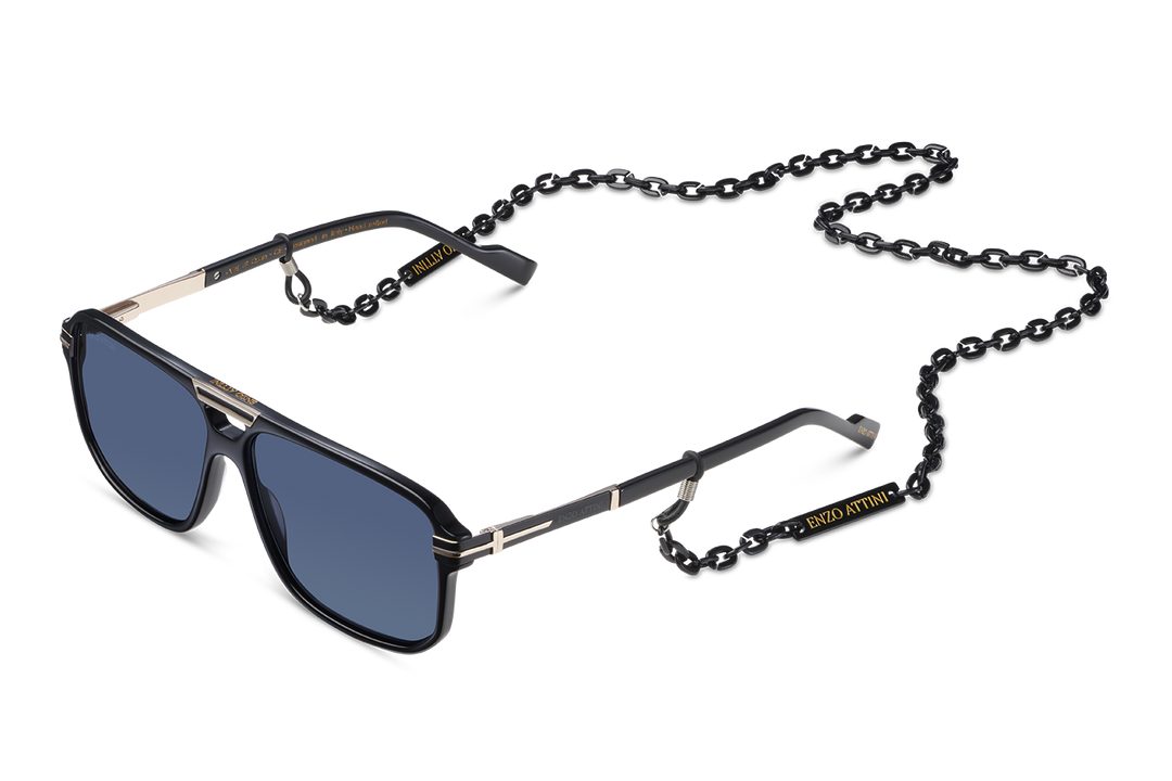 Val d'Orcia/ Black & Gold Color + Dark Black Lens.