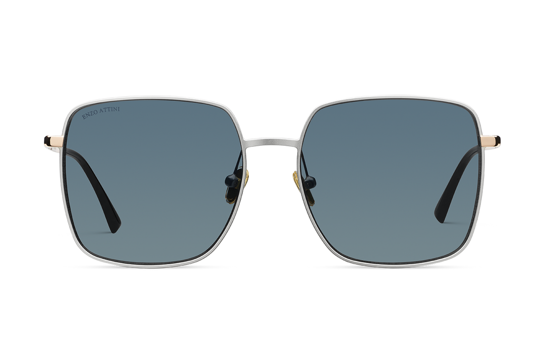 Charles Bridge / Silver & Rose Gold Color + Dark Black Lens.