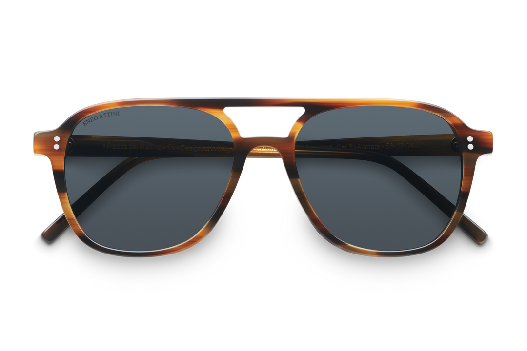 Piazza del Duomo / Tortoise Brown + Dark Black Lens