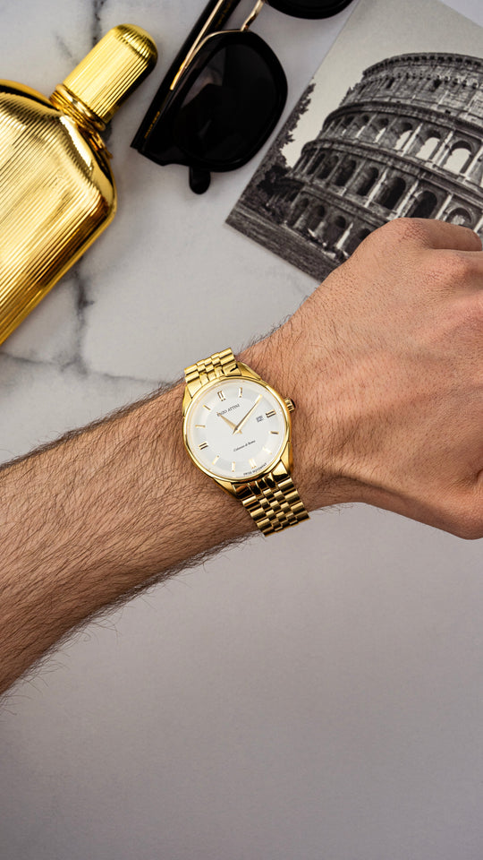 Colosseo di Roma - President Bracelet  / Swiss Movement