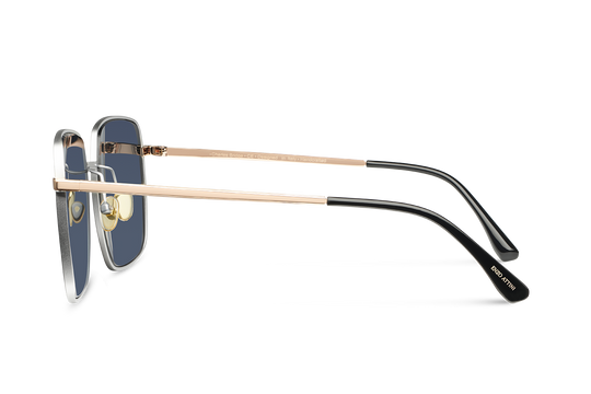 Charles Bridge / Silver & Rose Gold Color + Dark Black Lens.