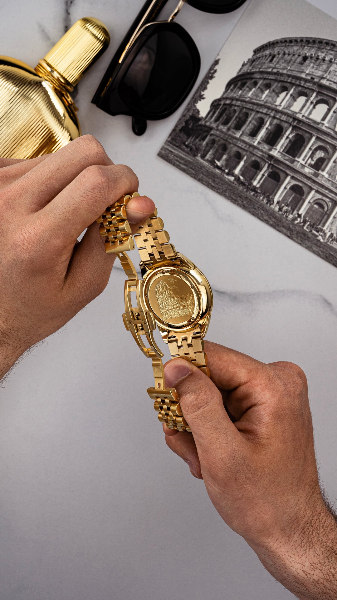 Colosseo di Roma - President Bracelet  / Swiss Movement