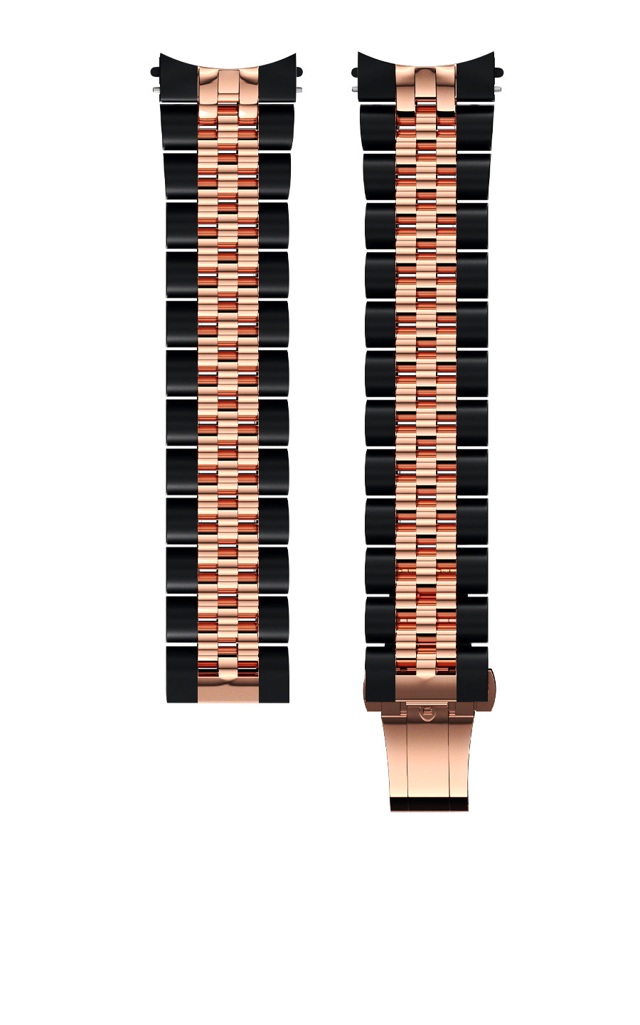 President bracelet, Black - Rose Gold