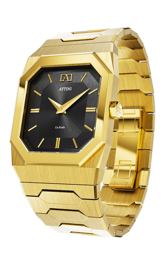 ATTINI - La Scala / Oyster Bracelet, Gold Color, Swiss Movement