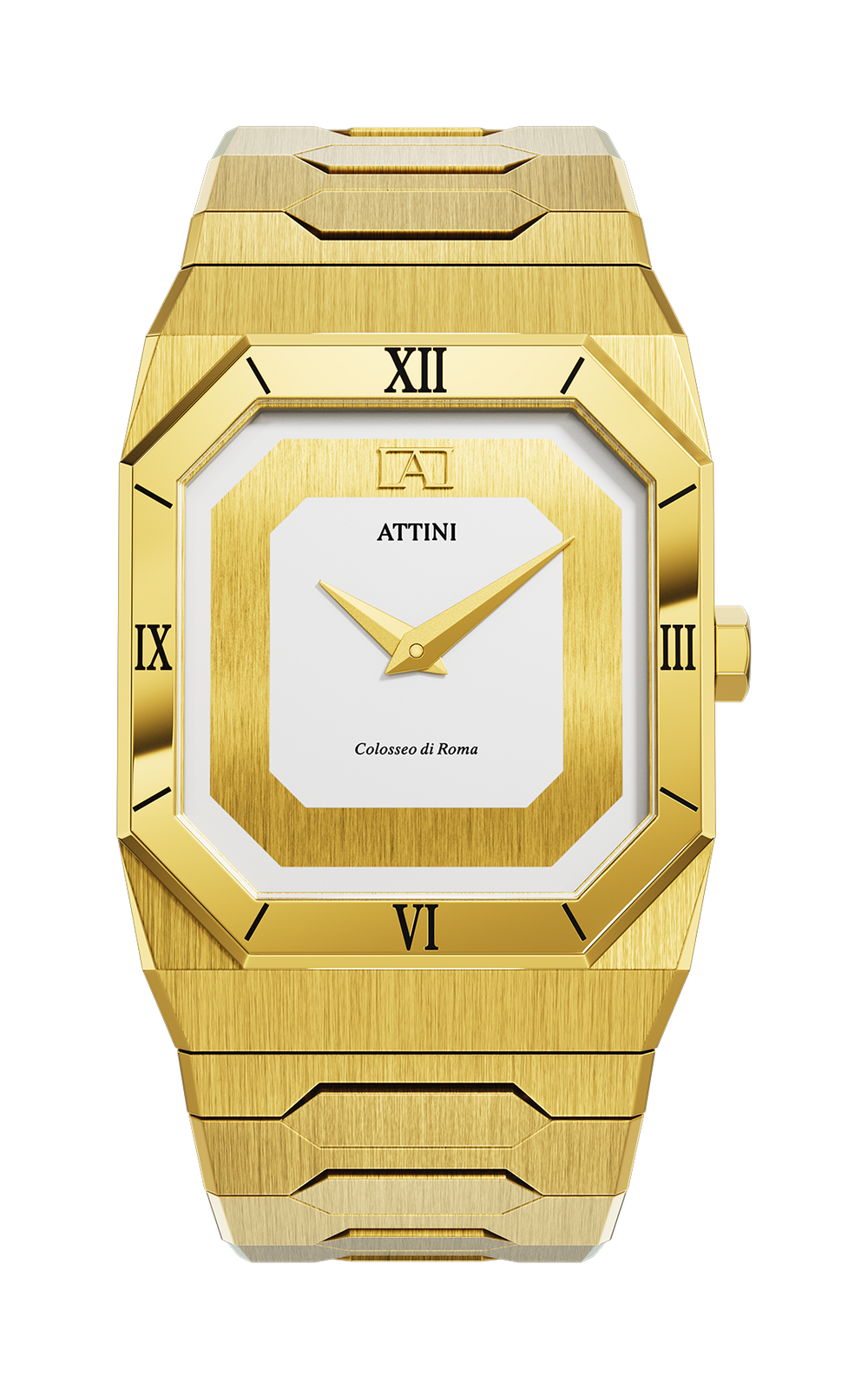 ATTINI - Colosseo di Roma, Verona / Oyster Bracelet, Gold Color, Swiss Movement