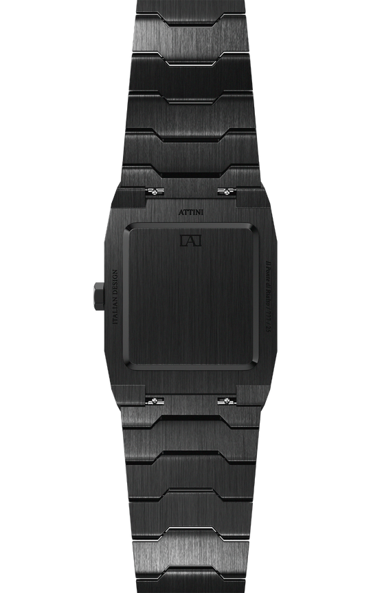 ATTINI - Il Ponte di Rialto, Venezia / Oyster Bracelet, Black Color, Swiss Movement