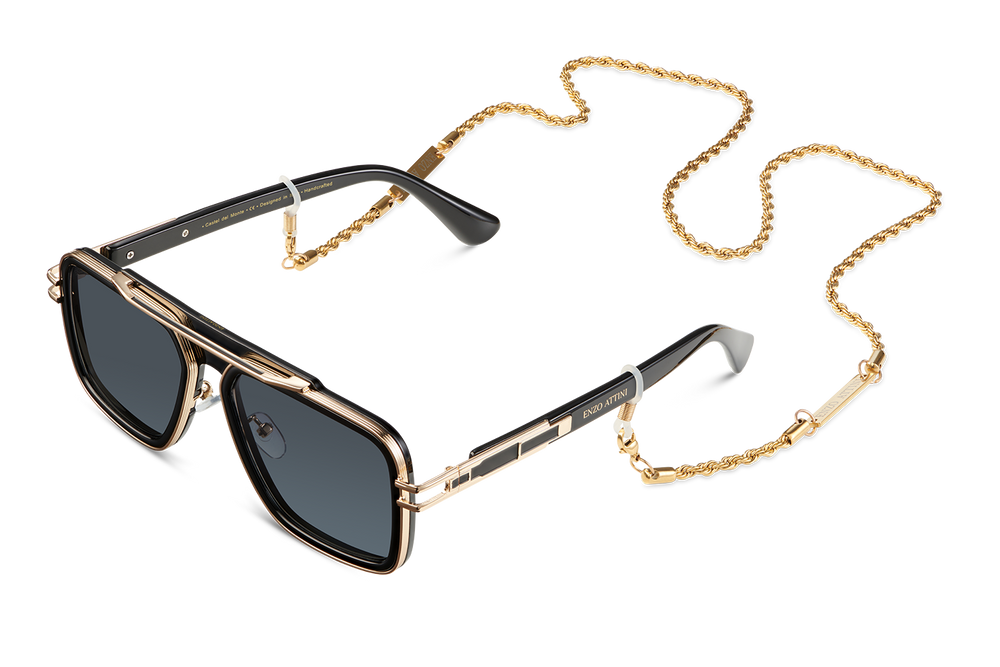 Castel del Monte / Black & Gold Color + Dark Black Lens.