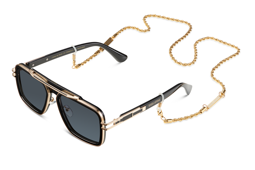 Castel del Monte / Black & Gold Color + Dark Black Lens.