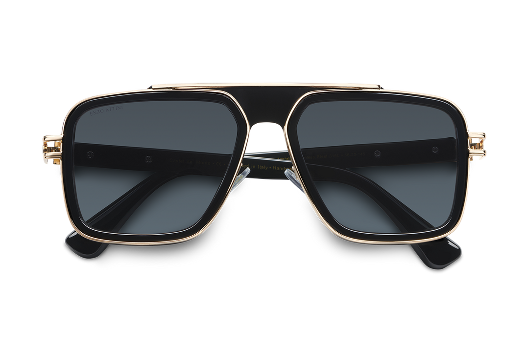 Castel del Monte / Black & Gold Color + Dark Black Lens.