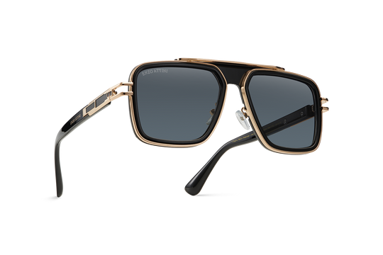 Castel del Monte / Black & Gold Color + Dark Black Lens.