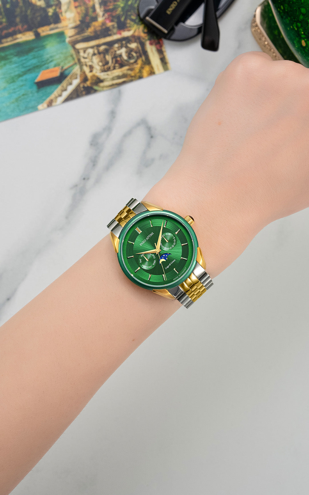 Lago di Como - President Bracelet  / Swiss Movement.