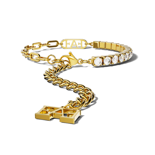 Glam Tennis Chain Bracelet.
