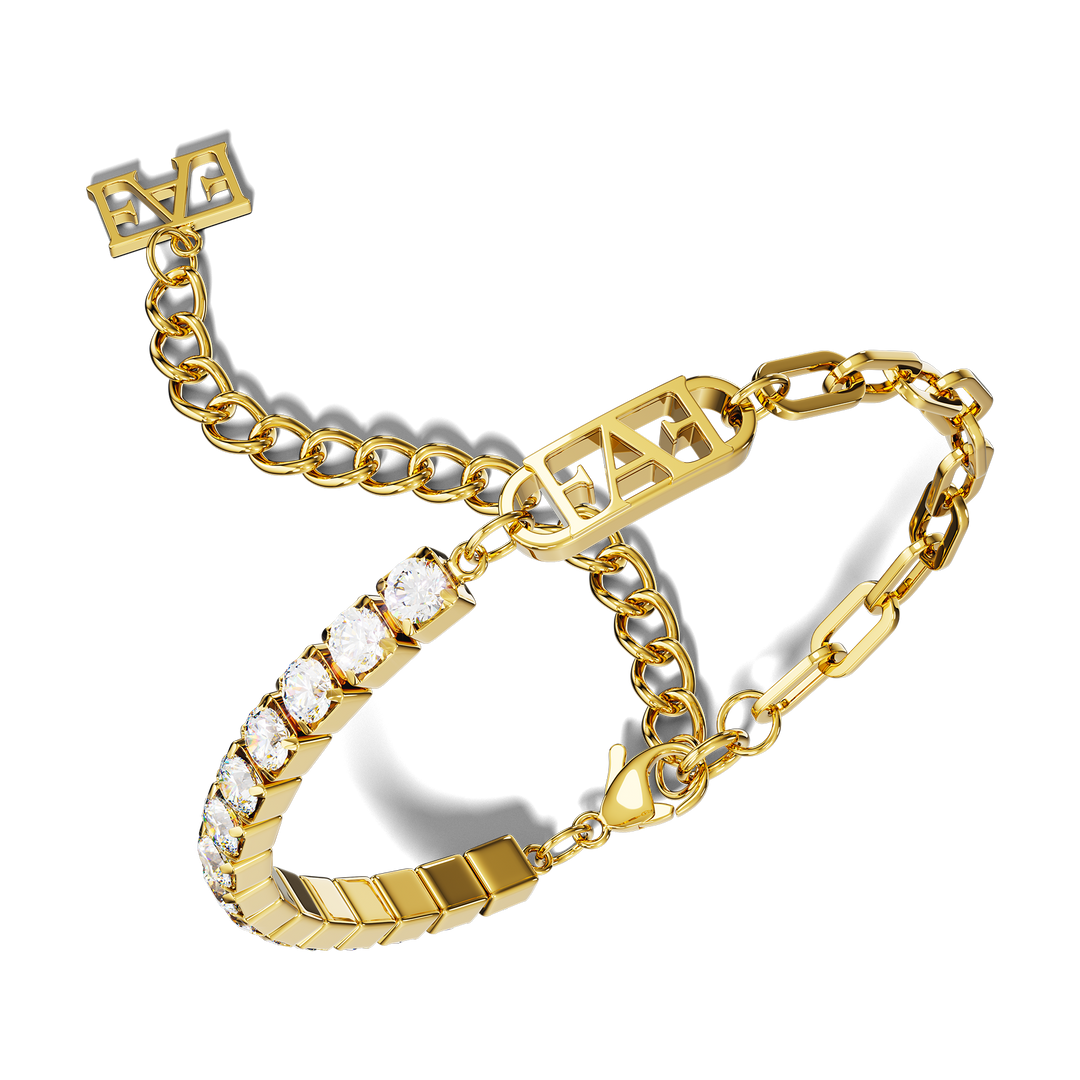 Glam Tennis Chain Bracelet.