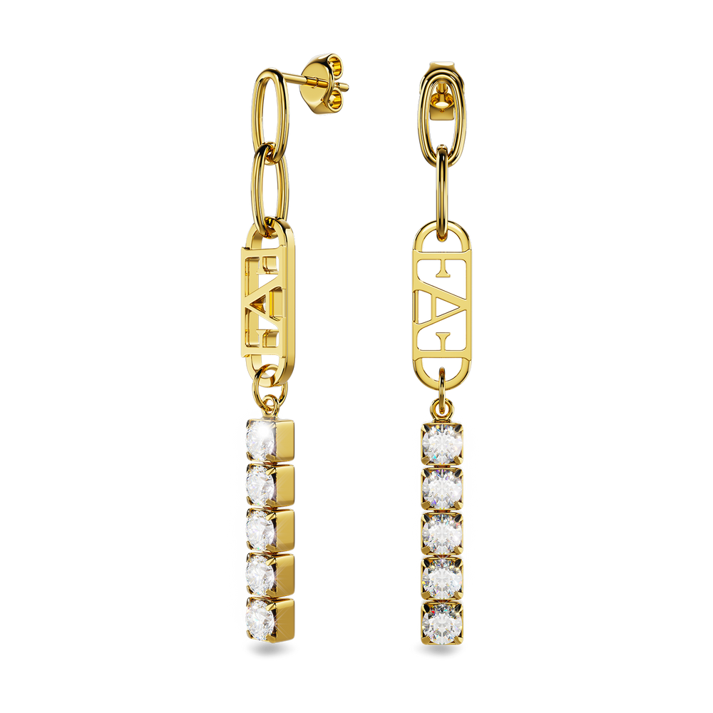 Glam Tennis Chain Earrings.
