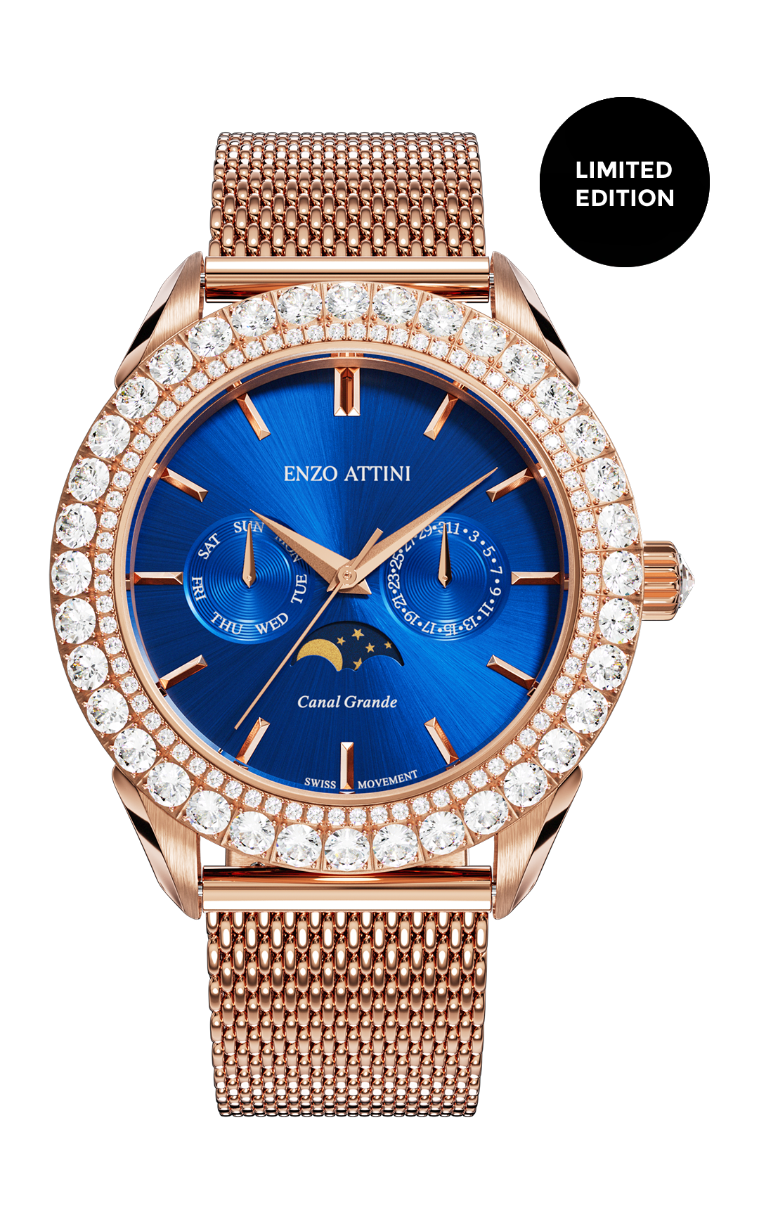 NEW Canal Grande Venezia - Mesh Strap / Swiss Movement
