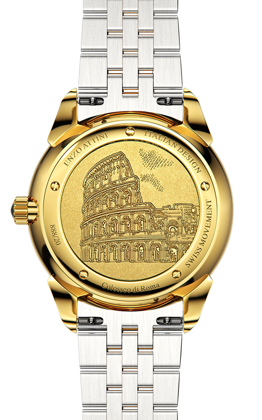 Colosseo di Roma - President Bracelet  / Swiss Movement
