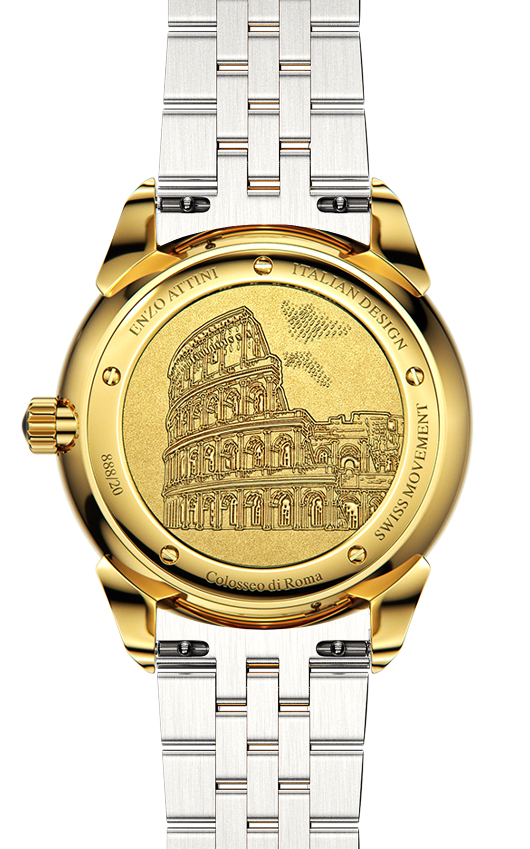 Colosseo di Roma - President Bracelet  / Swiss Movement