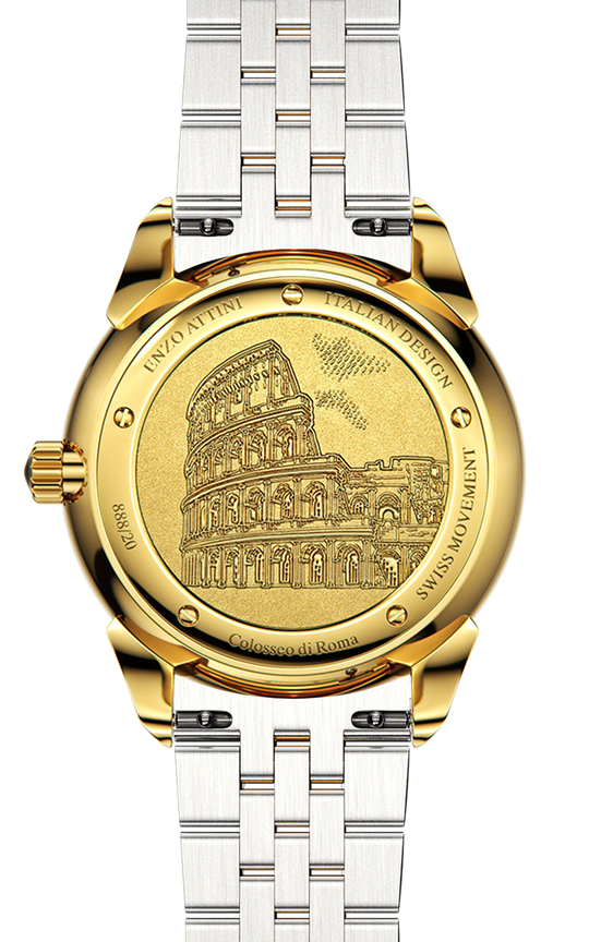 Colosseo di Roma - President Bracelet  / Swiss Movement