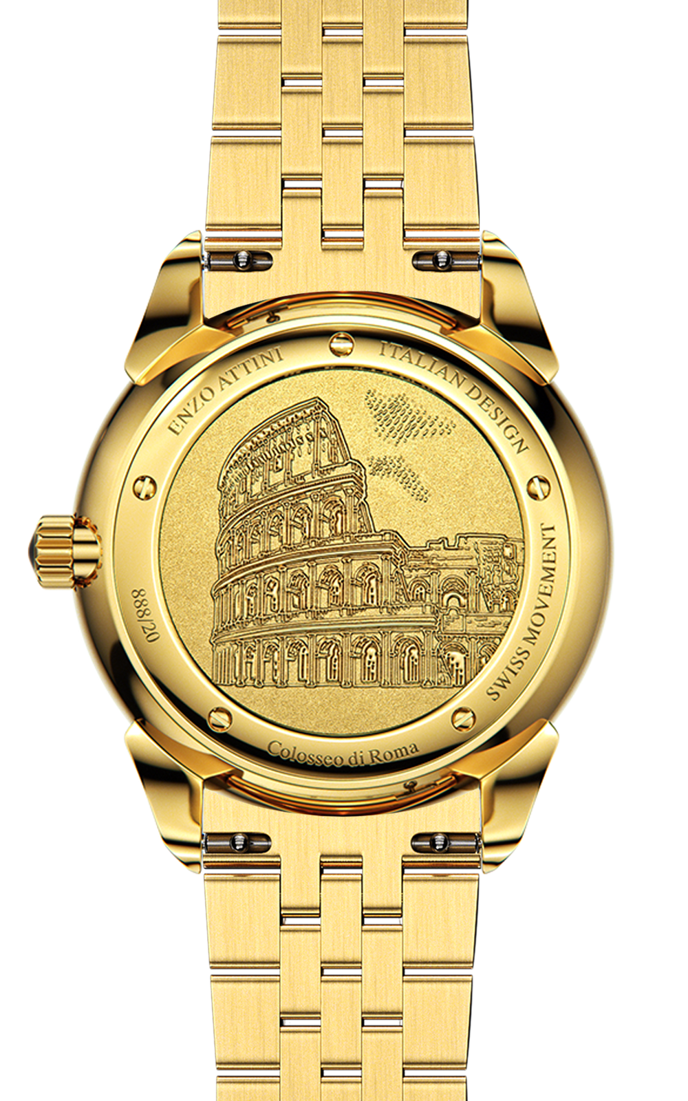 Colosseo di Roma - President Bracelet  / Swiss Movement