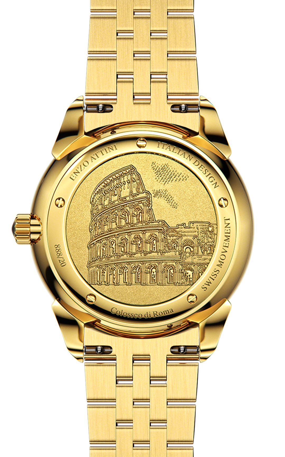 Colosseo di Roma - President Bracelet  / Swiss Movement