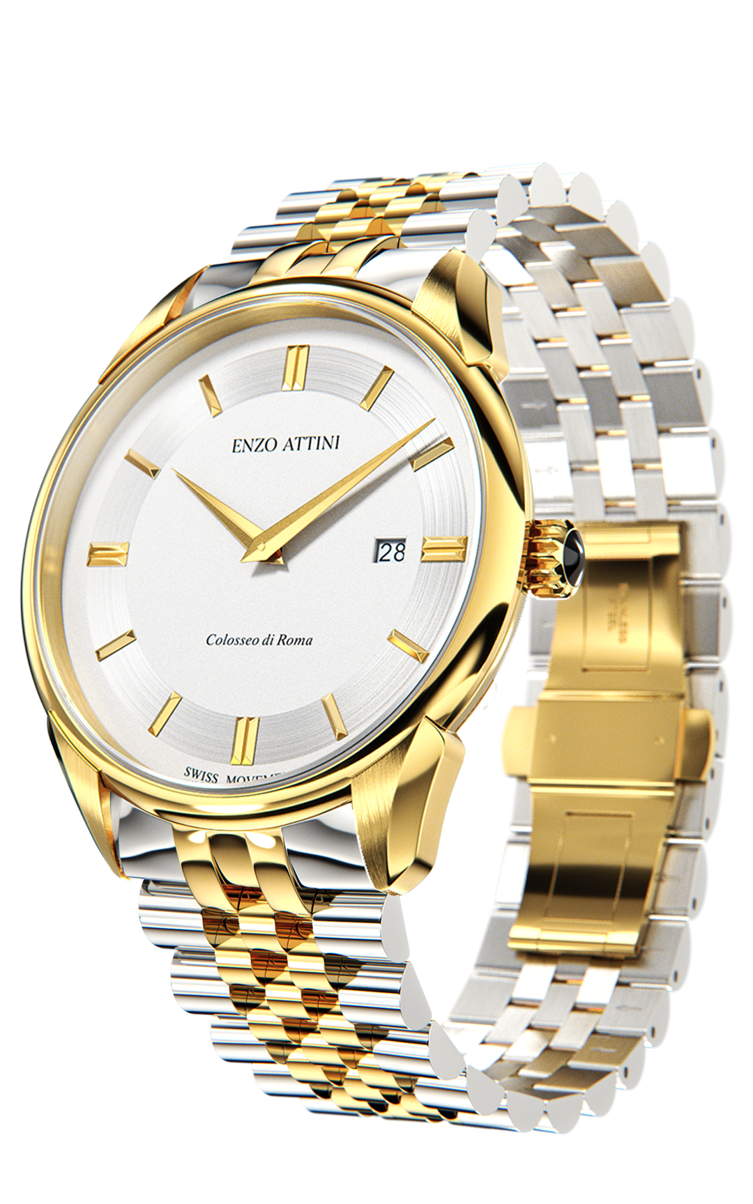 Colosseo di Roma - President Bracelet  / Swiss Movement