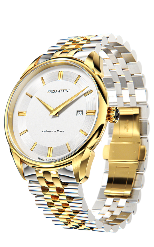 Colosseo di Roma - President Bracelet  / Swiss Movement