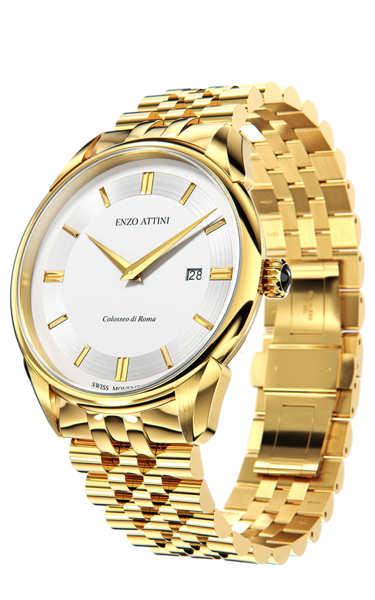 Colosseo di Roma - President Bracelet  / Swiss Movement