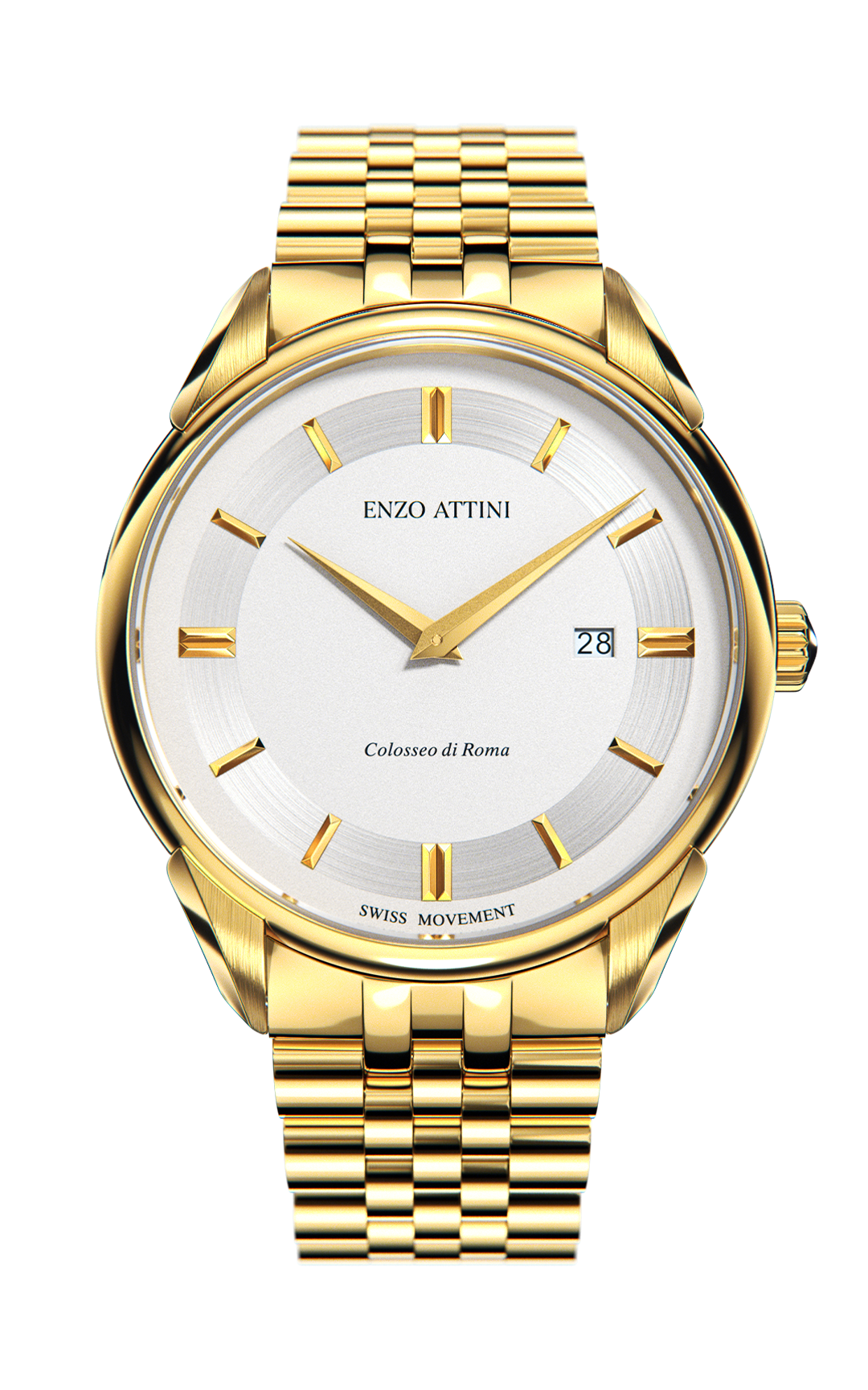 Colosseo di Roma - President Bracelet  / Swiss Movement