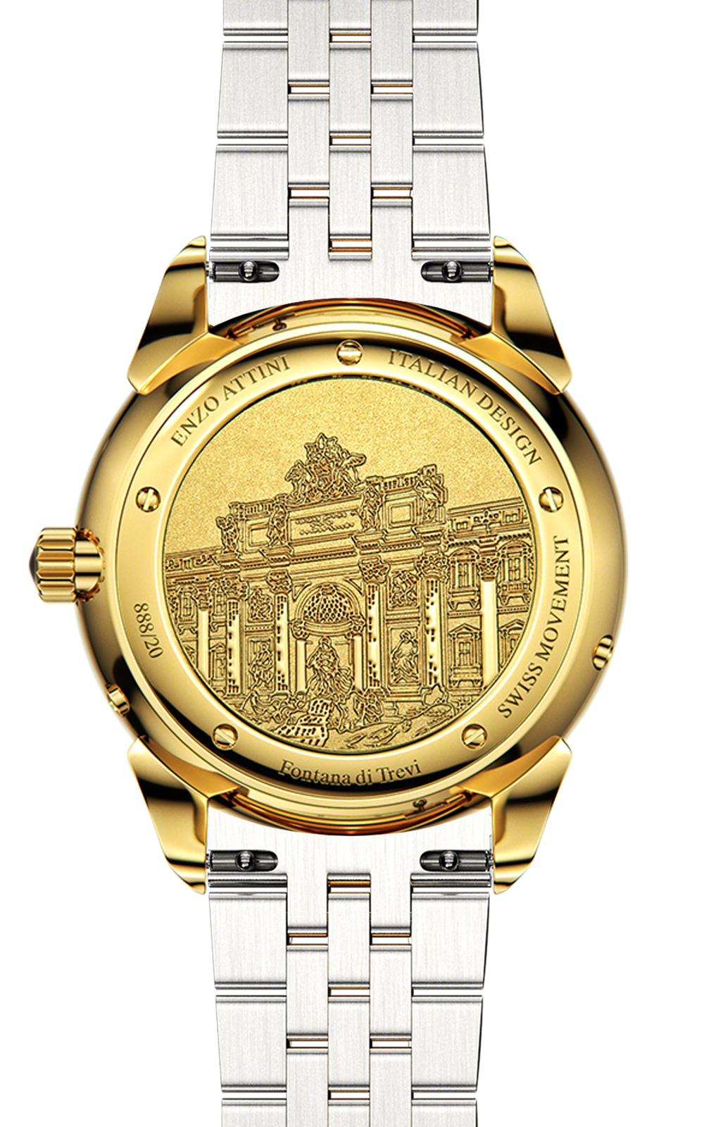 Fontana di Trevi, Roma - President Bracelet / Swiss Movement.