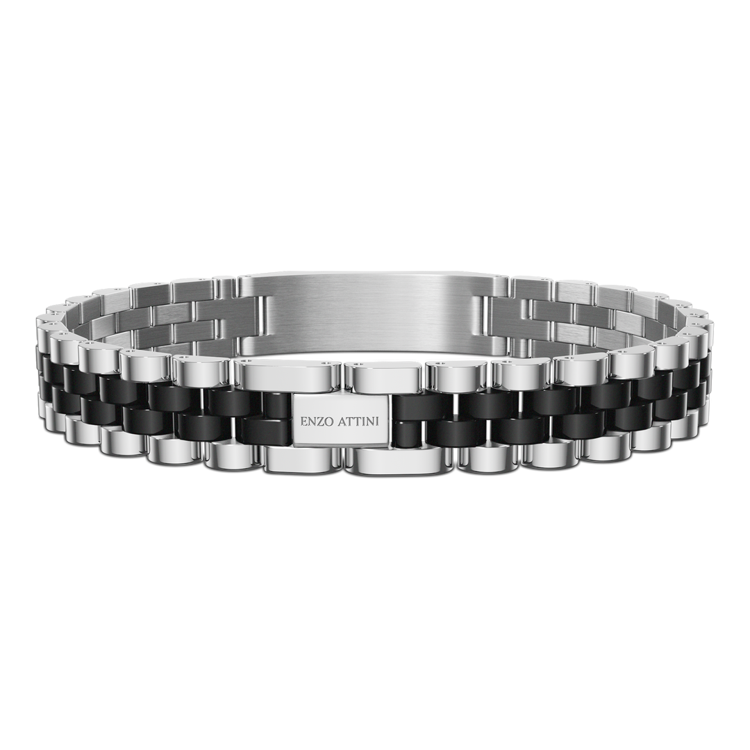 Piazza Navona - President Bracelet / Silver & Black