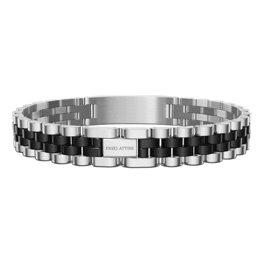 Piazza Navona - President Bracelet / Silver & Black