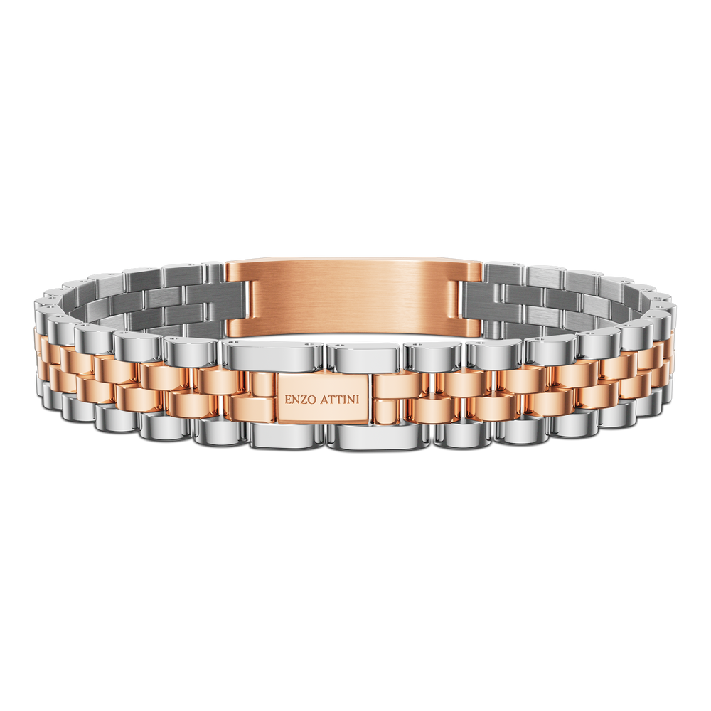 "Romeo e Giulietta " - President Bracelet / Silver & Rose Gold.