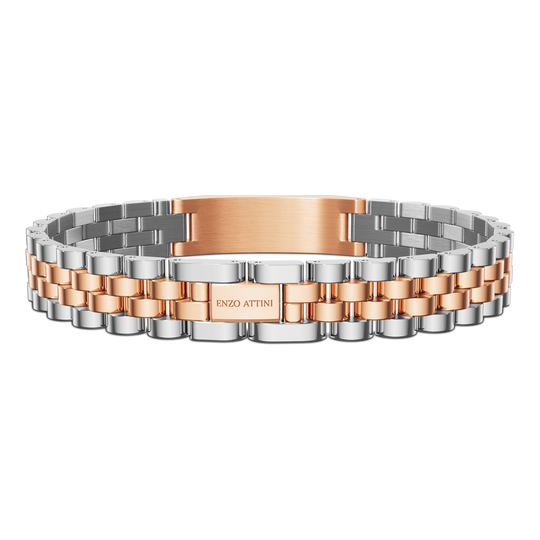 "Romeo e Giulietta " - President Bracelet / Silver & Rose Gold