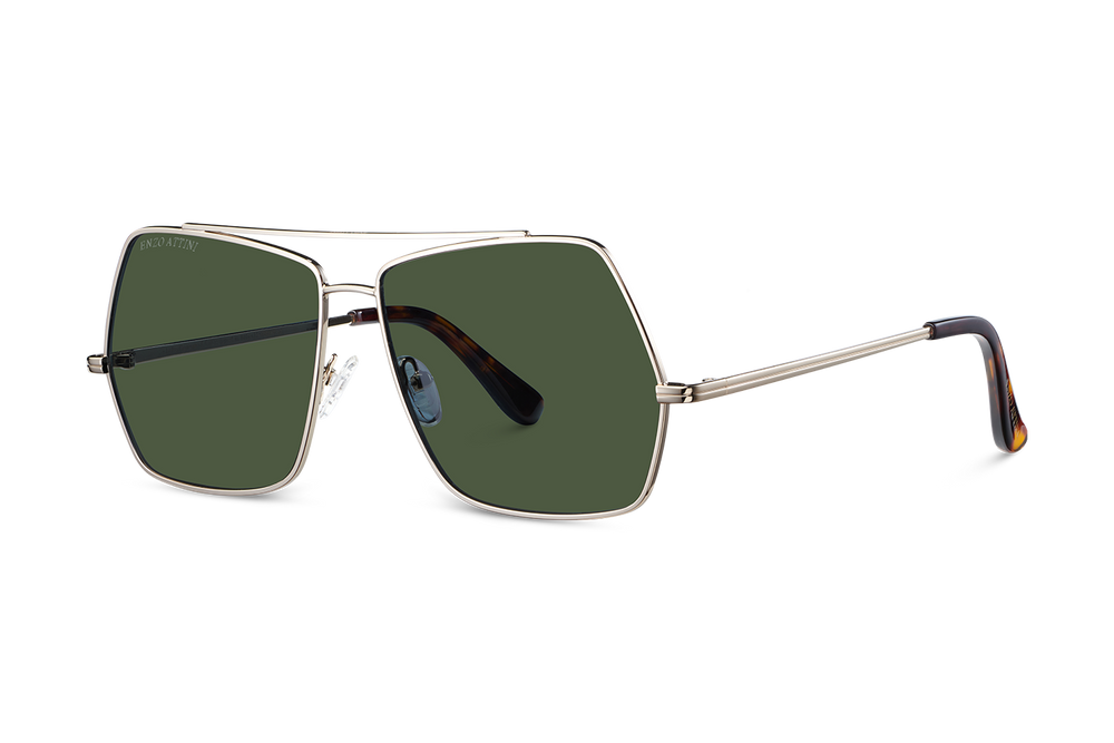 Lake Geneva / Tortoise & Gold Color + Green Lens.