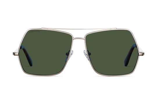 Lake Geneva / Tortoise & Gold Color + Green Lens.