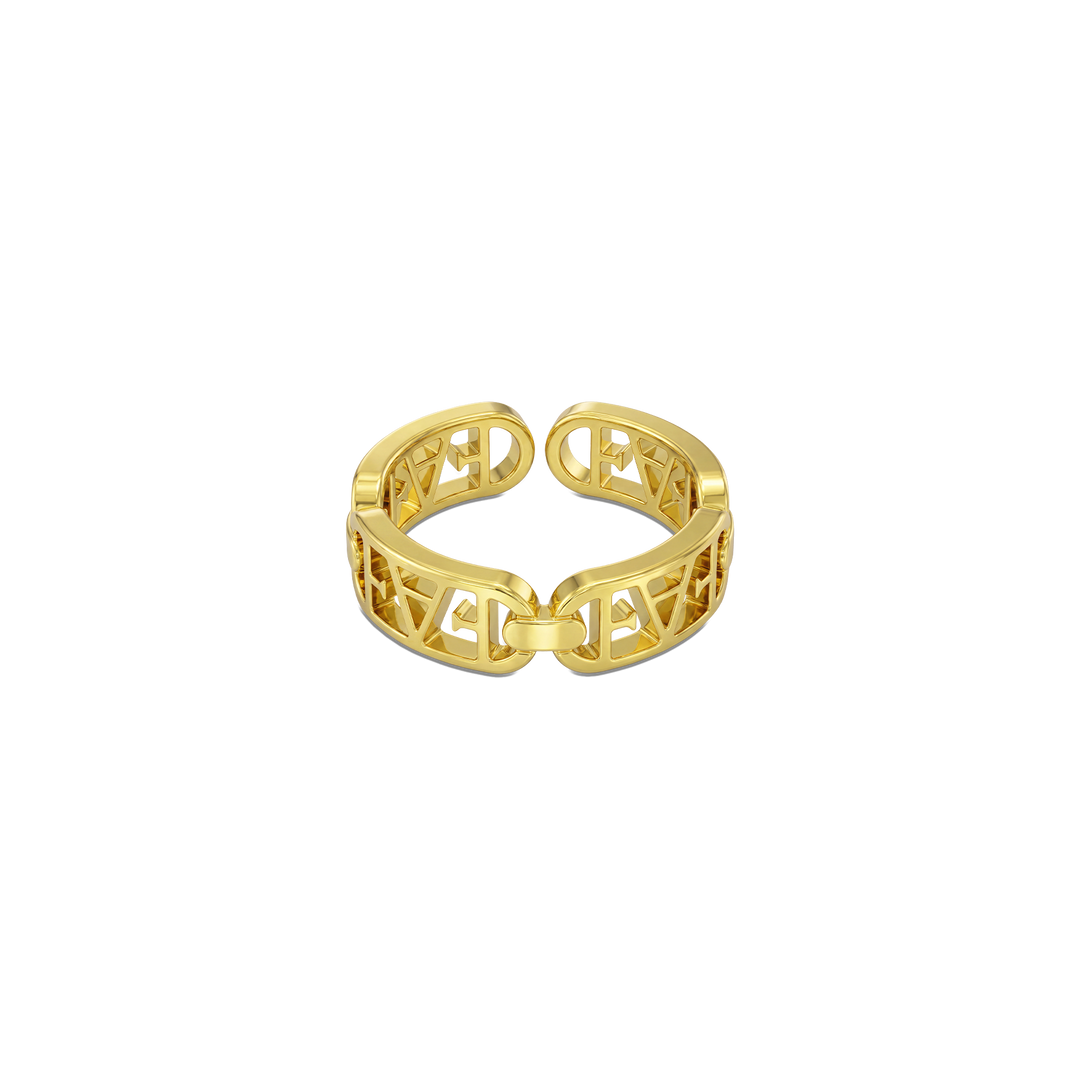 Signature Ring / Gold Color.