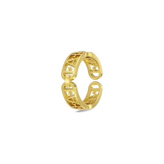 Signature Ring / Gold Color.