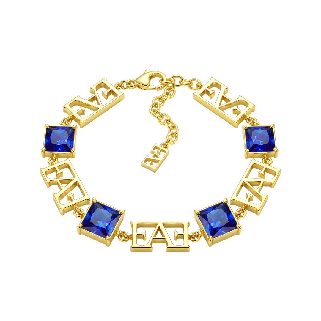 Luce Monogram Bracelet / Blue Color.