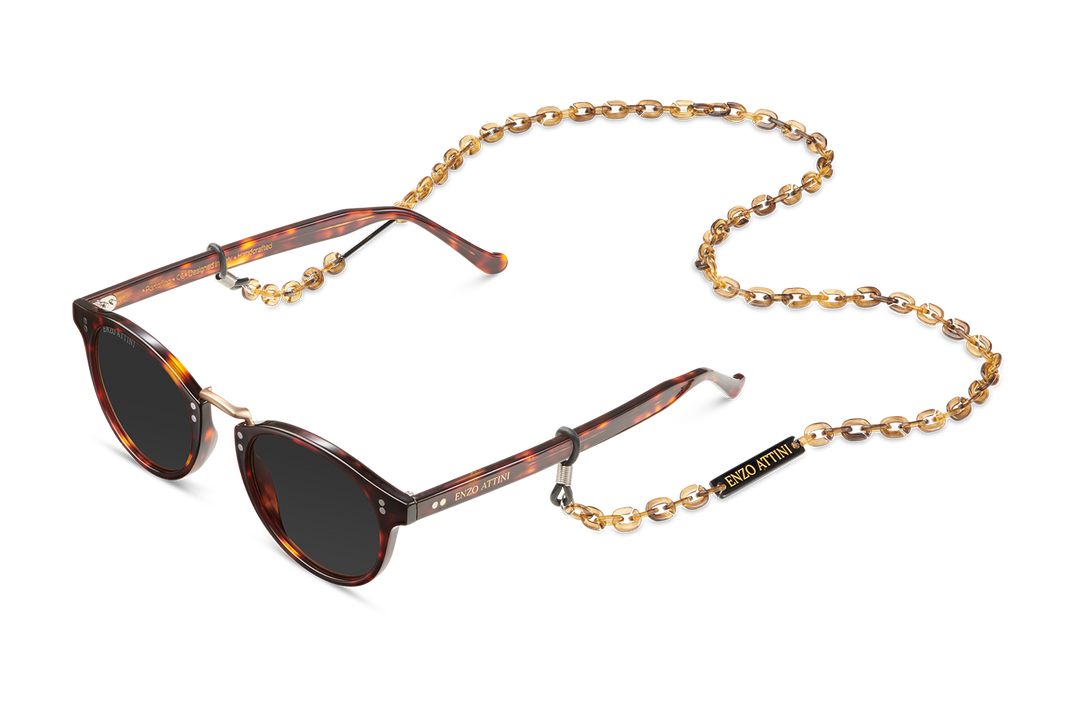 Portofino / Tortoise Red + Black Lens