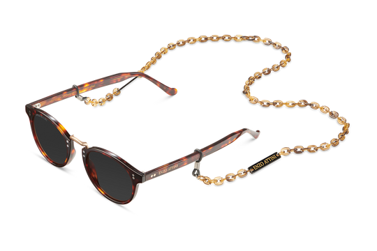 Portofino / Tortoise Red + Black Lens