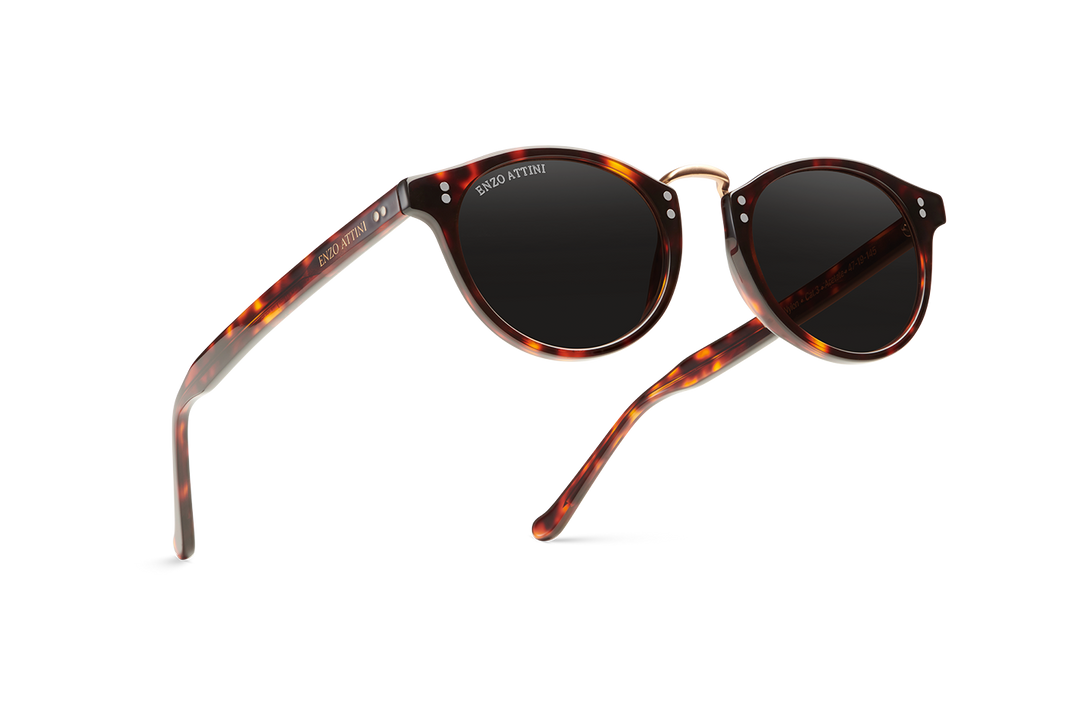 Portofino / Tortoise Red + Black Lens
