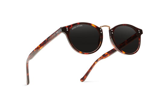 Portofino / Tortoise Red + Black Lens