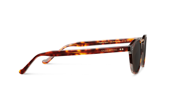 Portofino / Tortoise Red + Black Lens.