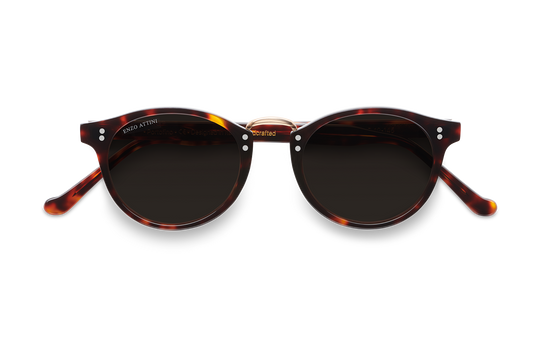 Portofino / Tortoise Red + Black Lens