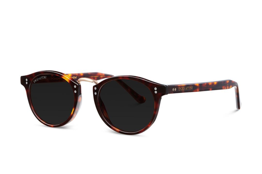 Portofino / Tortoise Red + Black Lens